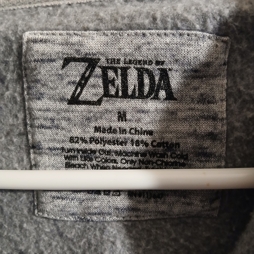 Men's Gray Hooded Sweatshirt with Neon Green Graphic - Picture 2 of 2